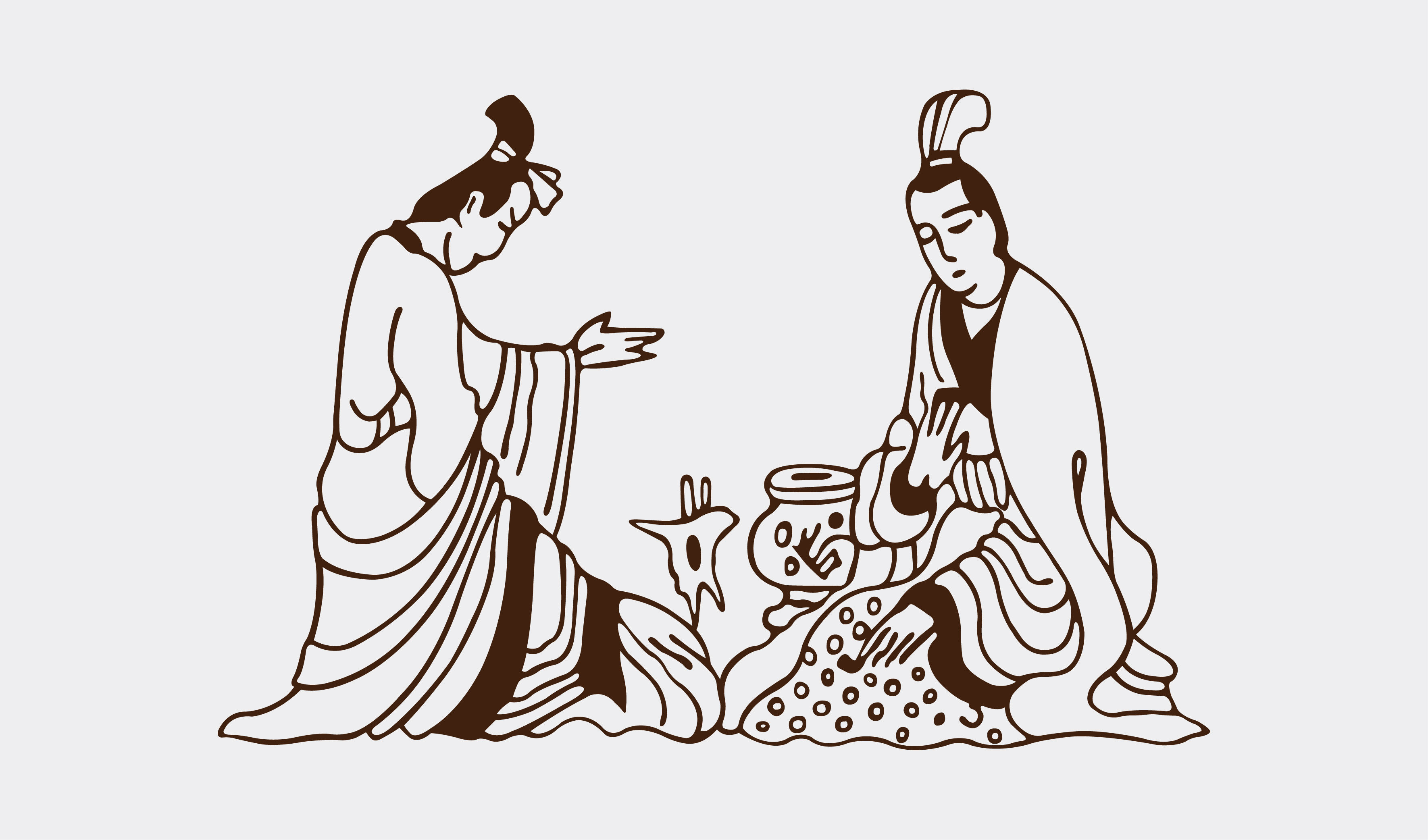 传统-汉礼动作矢量插画，诗人李白插画.zip